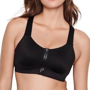 VICTORIA'S SECRET VSX Knockout Front Close Sports Bra in Black 38DDD - NWT